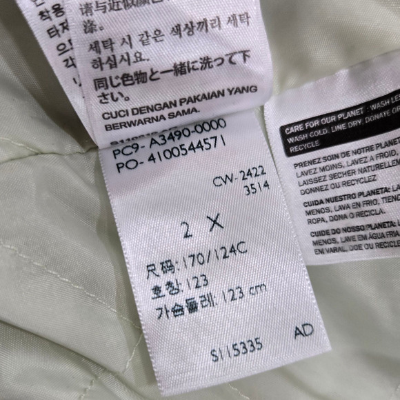 Levi’s Baby Baggy Crop Corduroy Sherpa Trucker Jacket Meadow Mist Green Size 2X - Picture 14 of 16